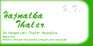 hajnalka thaler business card